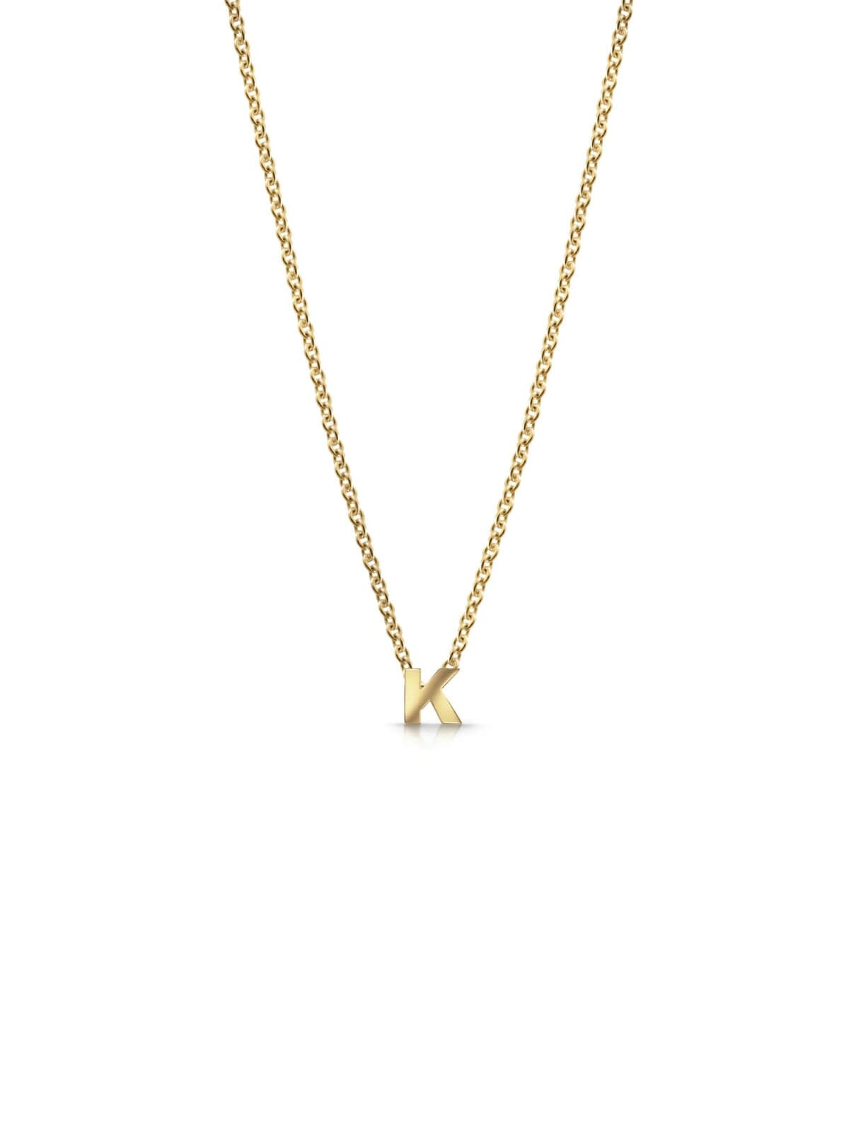 Bianko | Initial Pendant Necklace - K - Gold | Perlu