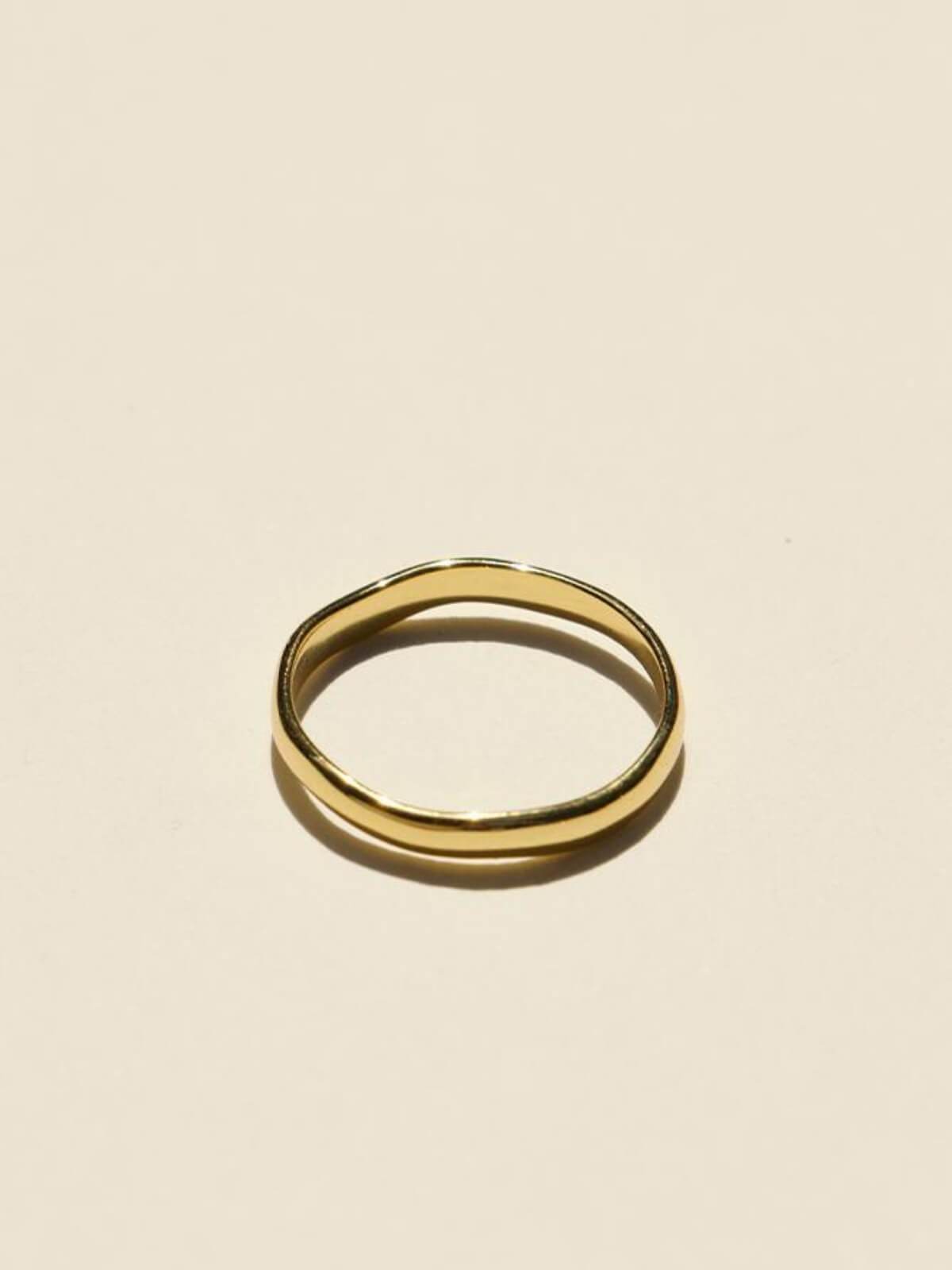 Brie Leon 925 Organica Ring Slim Gold | Perlu