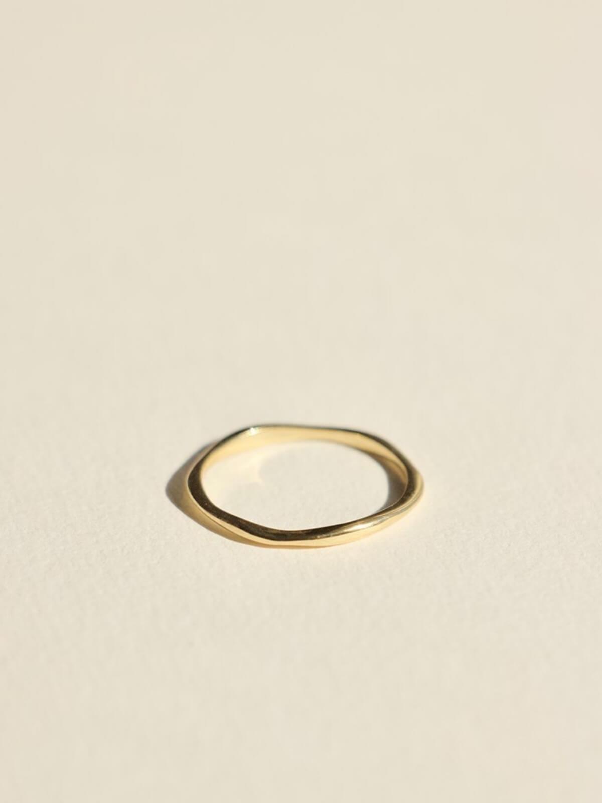 Brie Leon 925 Organica Ring Thin - Gold | Perlu