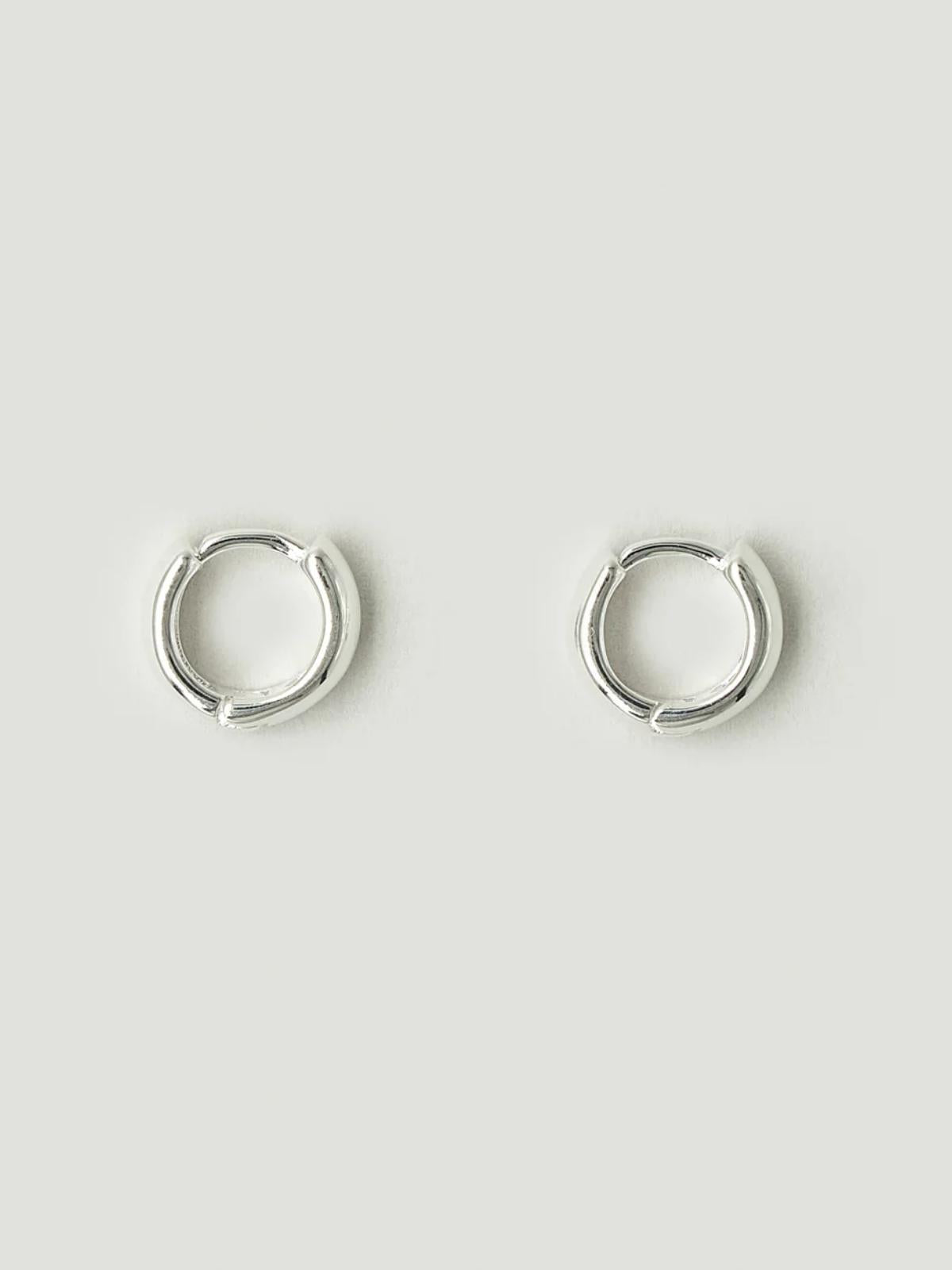 Brie Leon | 925 Solid Micro Sleeper Earrings - Silver | Perlu