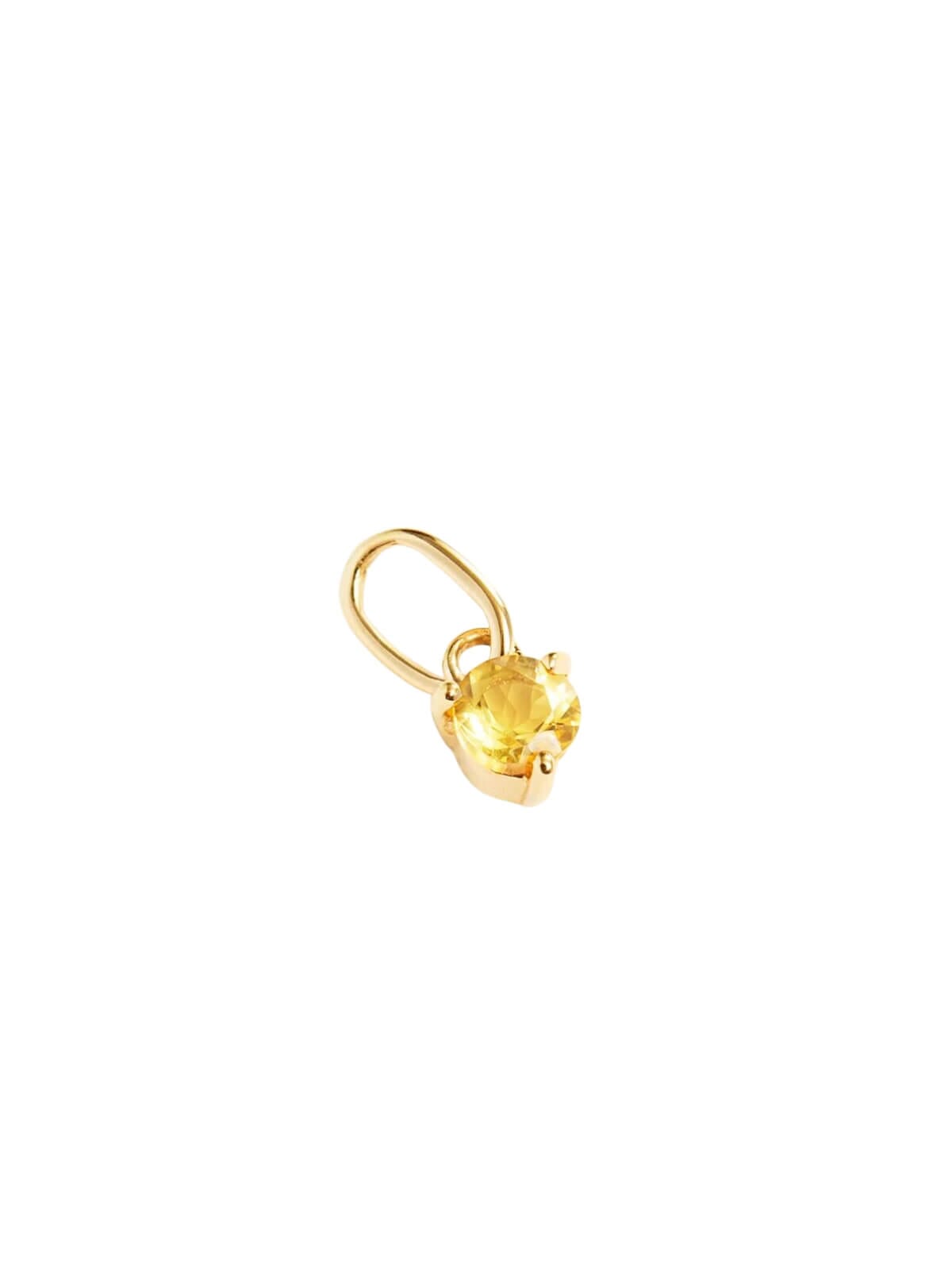 By Charlotte | 14k Gold Always In My Heart Birthstone Necklace Pendant - November - Citrine | Perlu