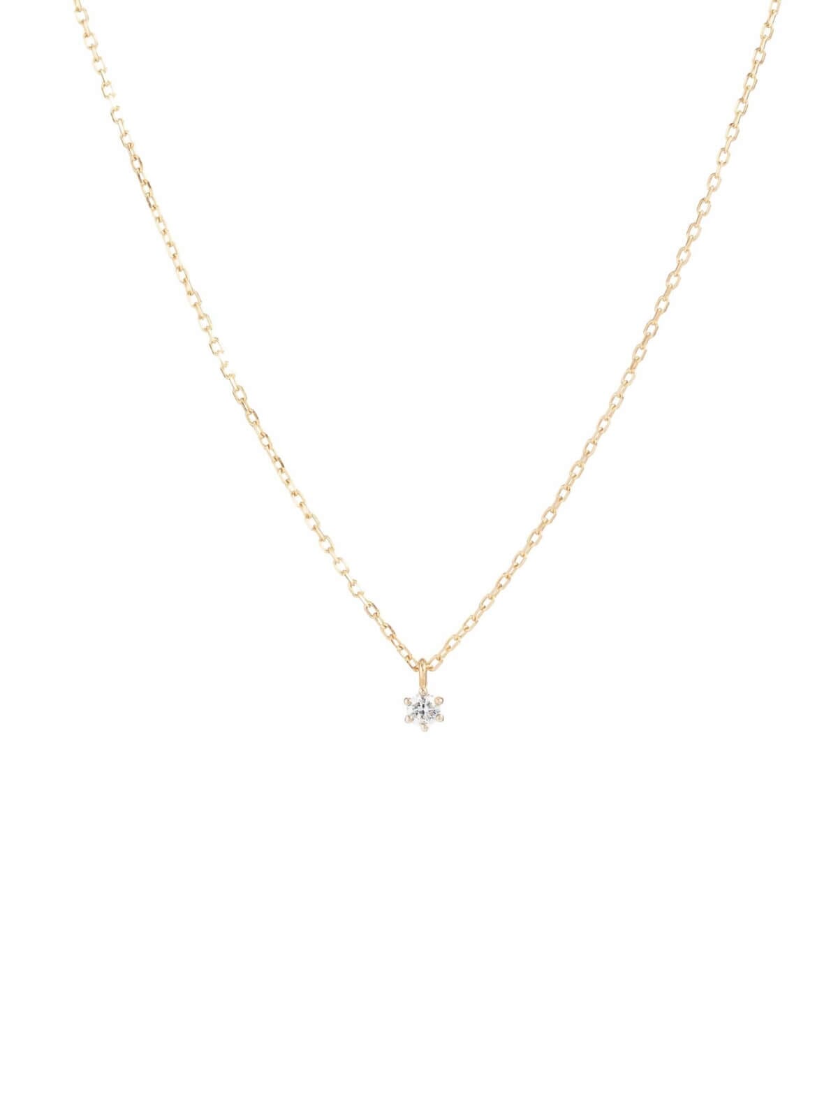By Charlotte | 14K Gold Sweet Droplet Diamond Necklace | Perlu