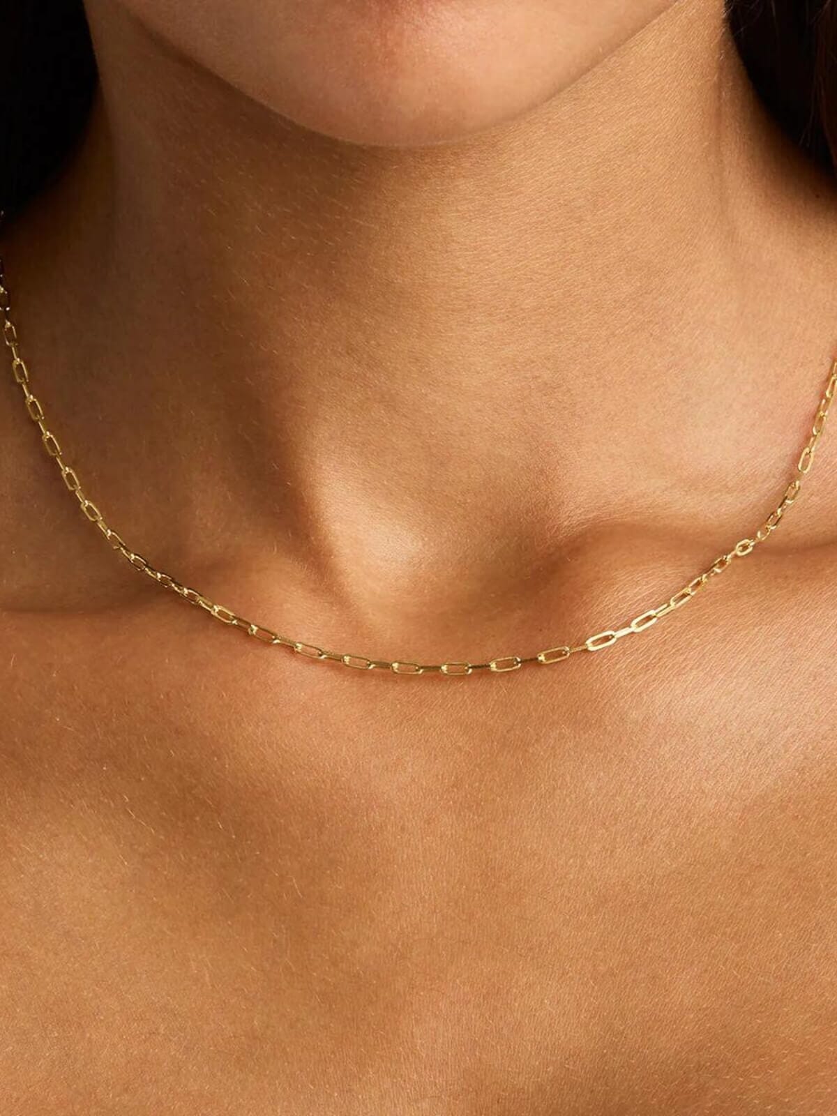 By Charlotte | 18" Link Chain Necklace - Gold | Perlu