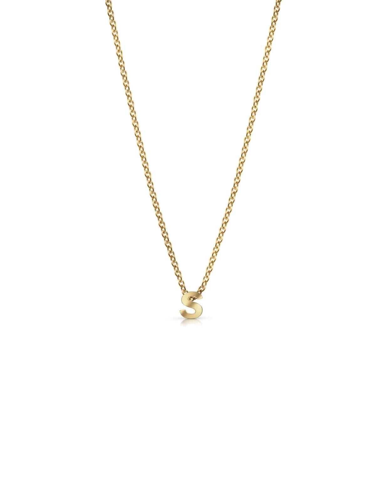 Bianko | Initial Pendant Necklace - S - Gold | Perlu