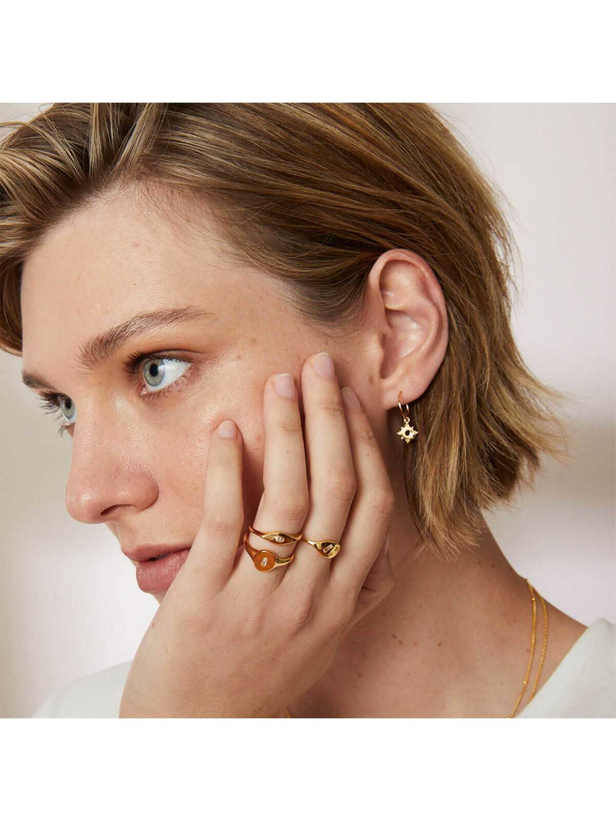 Pia Earrings - Gold Earrings Jolie & Deen 