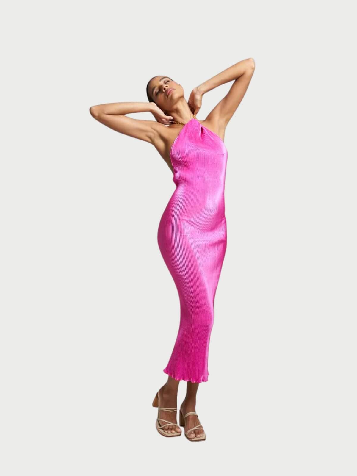 L’IDÉE | Klum Chain Gown - Flamingo | Perlu
