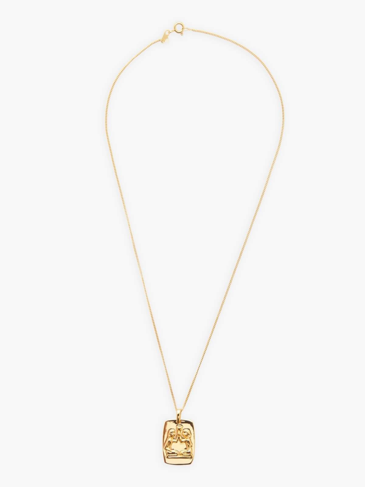Zodiac Gemini Gold Pendant Necklaces Reliquia 