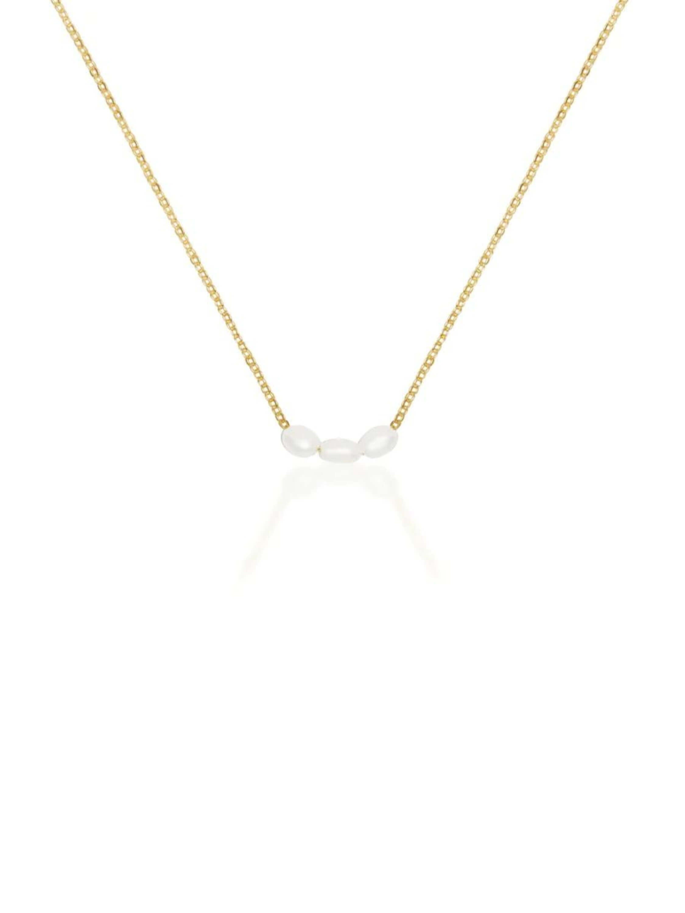 Saint Valentine | Mini Pearl Necklace - Gold | Perlu