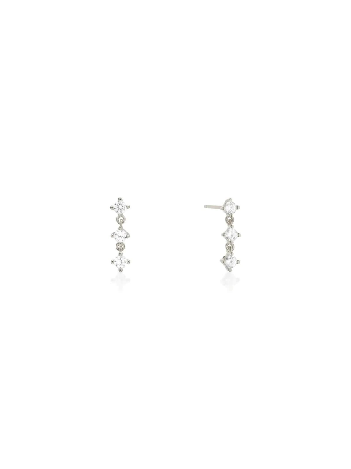 Saint Valentine | Monaco Drop Earrings - Silver | Perlu