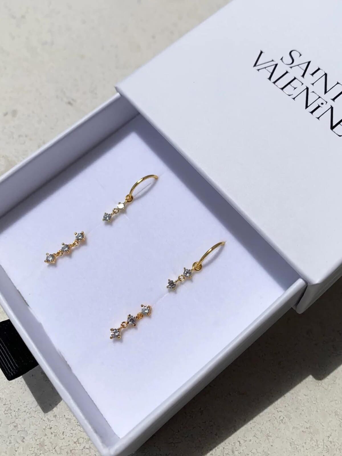 Saint Valentine | Monaco Mini Hoop Earrings - Gold | Perlu